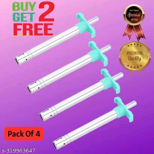 Stainless Steel Gas Lighter (Pack of 4) – Electric Spark Kitchen Lighter